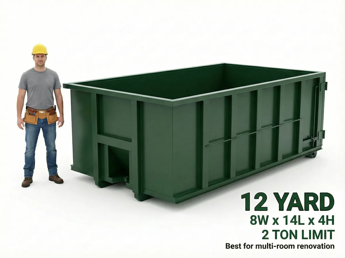 12/15 yard roll-off dumpster